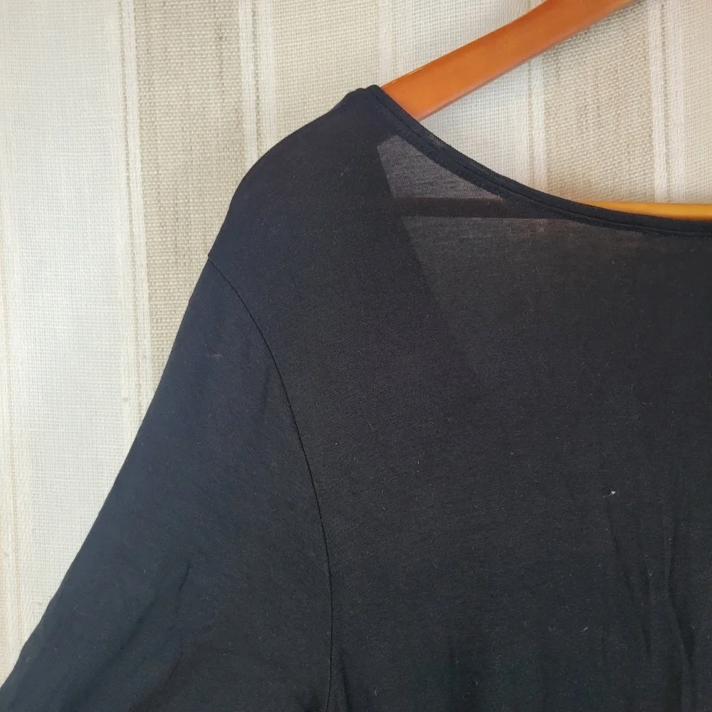 Eileen Fisher Soft Stretch‎ Jersey Knit Little Black Dress Size Medium - Picture 8 of 9